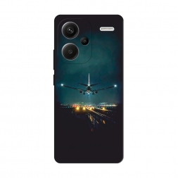 Матовый силиконовый чехол Ночной рейс на Xiaomi Redmi Note 13 Pro Plus