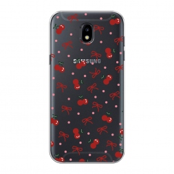 Силиконовый чехол Вишни и ленточки на Samsung Galaxy J5 2017