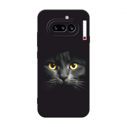 Матовый силиконовый чехол Кошка с желтыми глазами на Nothing Phone 4a