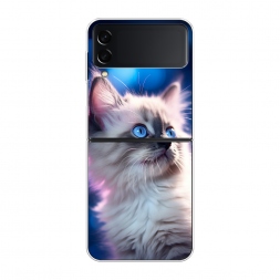 Силиконовый чехол Голубоглазый котёнок на Samsung Galaxy Z Flip 3