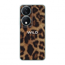 Силиконовый чехол Wild на леопарде на Honor X7b
