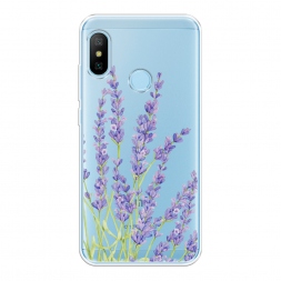 Силиконовый чехол Лавандовые стебли на Xiaomi Redmi 6 Plus