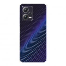 Силиконовый чехол Синий карбон на Xiaomi Poco X5 5G