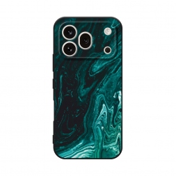 Матовый силиконовый чехол Мрамор изумруд на Honor 600 Pro