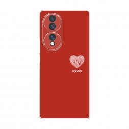 Силиконовый чехол Отпечаток сердца на красном на Honor 70