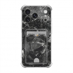 Чёрный кристалл текстура на iPhone 17 Pro Max