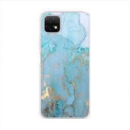 Силиконовый чехол Голубой мрамор рисунок на Wiko T3