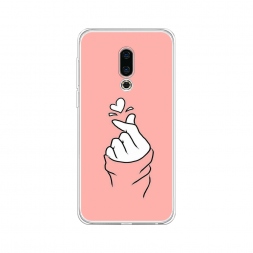 Силиконовый чехол Любовь-щелк на Meizu 16