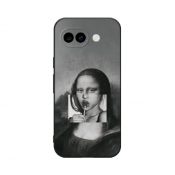 Матовый силиконовый чехол Mona Lisa sucking lollipop на Google Pixel 10A