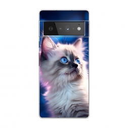Силиконовый чехол Голубоглазый котёнок на Google Pixel 6 Pro
