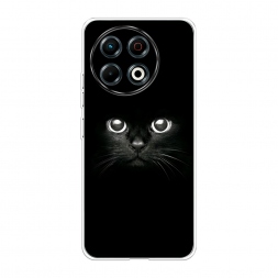 Силиконовый чехол Взгляд черной кошки на Tecno Spark 30 Pro