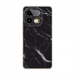 Силиконовый чехол Черный минерал на Realme 16 Pro Plus