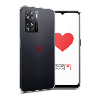 Силиконовый чехол Маленькое красное сердечко на Oppo A57s