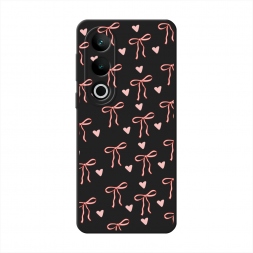 Матовый силиконовый чехол Бантики и сердечки на Oneplus Nord CE4