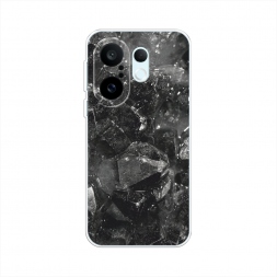 Силиконовый чехол Чёрный кристалл текстура на Vivo X200 FE