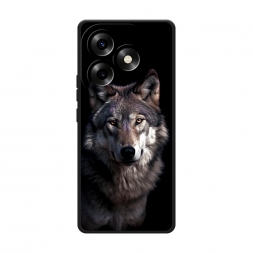 Матовый силиконовый чехол Волчий взгляд на Itel S23 Plus