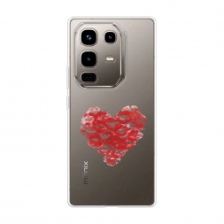Силиконовый чехол Сердечко из поцелуев на Infinix Note 50 pro