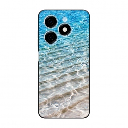 Матовый силиконовый чехол Волны 10 на Tecno Spark 20
