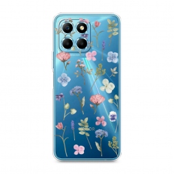 Силиконовый чехол Гербарий из полевых цветов на Honor X6s