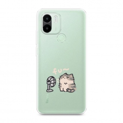 Силиконовый чехол Котик с вентилятором на Xiaomi Redmi A2 Plus