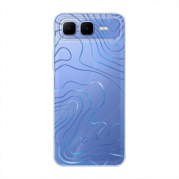 Силиконовый чехол Blue lines на Infinix Smart 10 Plus