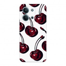 Soft touch белый Сочные черешни 4 на Poco C85 4G