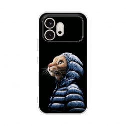 Силиконовый чехол Кот в капюшоне на Honor 600