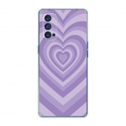 Силиконовый чехол Violet heart latte на Oppo Reno 4 Pro 5G