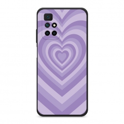 Матовый силиконовый чехол Violet heart latte на Xiaomi Redmi Note 11 4G China