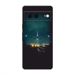 Матовый силиконовый чехол Ночной рейс на Google Pixel 7
