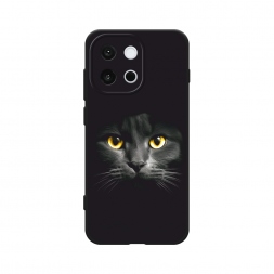 Матовый силиконовый чехол Кошка с желтыми глазами на OnePlus 13T