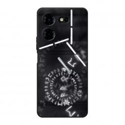 Матовый силиконовый чехол Руны на Tecno Pova 5 Pro 5G