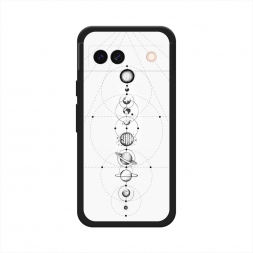 Матовый силиконовый чехол Парад планет на Google Pixel 8A