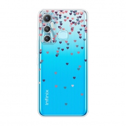 Силиконовый чехол Посыпка сердечки на Infinix HOT 11 64 GB