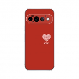 Силиконовый чехол Отпечаток сердца на красном на Google Pixel 11 Pro