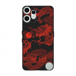 Матовый силиконовый чехол Красный азиатский дракон на CMF Phone 2 pro