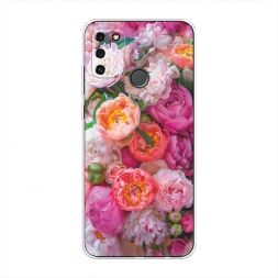 Силиконовый чехол Сочные пионы на Honor 9A
