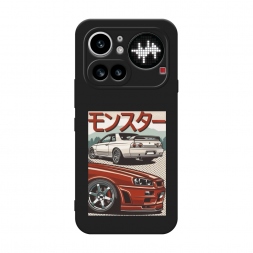 Матовый силиконовый чехол Monster car на Nothing Phone 4a Pro