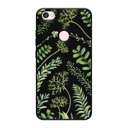 Матовый силиконовый чехол Green Leaves на Xiaomi Redmi Note 5A