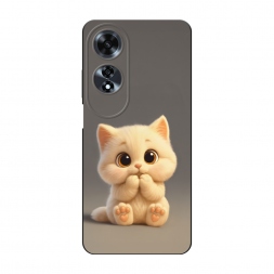 Матовый силиконовый чехол Милый пухлый котик на Oppo A60