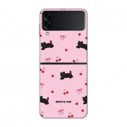 Силиконовый чехол cherry cat на Samsung Galaxy Z Flip 3
