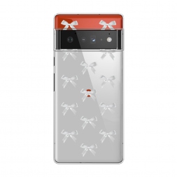 Силиконовый чехол Белые бантики на Google Pixel 6 Pro