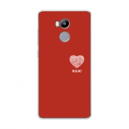 Силиконовый чехол Отпечаток сердца на красном на Xiaomi Redmi 4 Pro