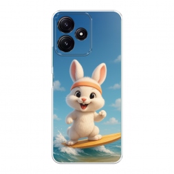 Силиконовый чехол Зайка на сёрфе на Poco M6 Pro 5G