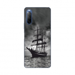 Силиконовый чехол Корабль в пасмурном море на Sony Xperia 10 II