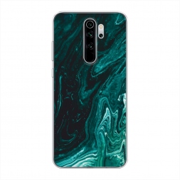 Силиконовый чехол Мрамор изумруд на Xiaomi Redmi Note 8 Pro