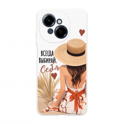 Soft touch белый Всегда выбирай себя 1 на Tecno Spark Go 1