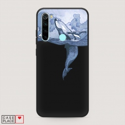 Матовый силиконовый чехол Два измерения на Xiaomi Redmi Note 8