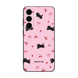 Матовый силиконовый чехол cherry cat на Samsung Galaxy S26 FE 5G
