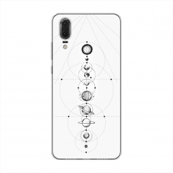 Силиконовый чехол Парад планет на Huawei P20